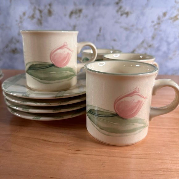 Pfaltzgraff set of 4 cups / saucers in amazing vintage condition - Picture 5 of 5